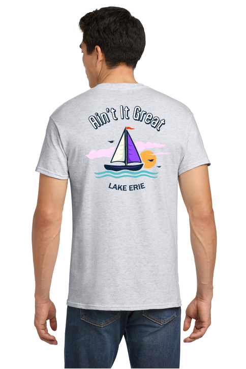 Short Sleeve Grey Sailboat