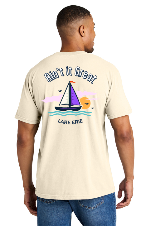 Short Sleeve Yellow Comfort Colors Sailboat