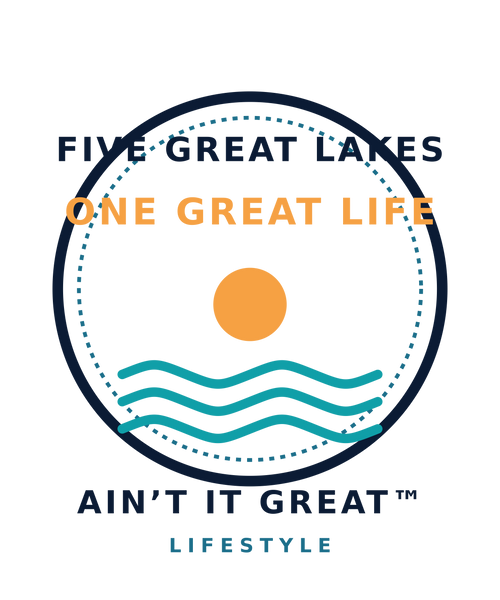 Five Great Lakes, One Great Life Crewneck artwork